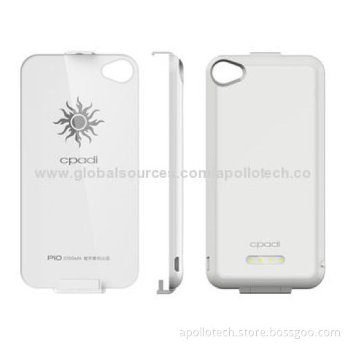 Specialized Battery Covers for iPhone 4/4S, with 2,200mAh Real Capacity and A-grade Polymer Battery
